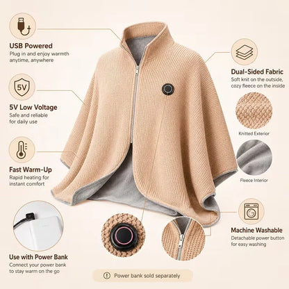 Warmly CozyWrap™ — Wearable Heated Blanket